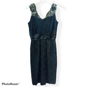 Vintage Women's black lace cocktail dress size 12
